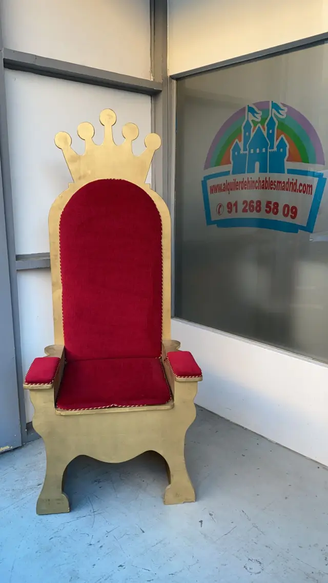 TRONO REAL (6) ALTO ROJO, alquiler de decoración de Navidad en Madrid
