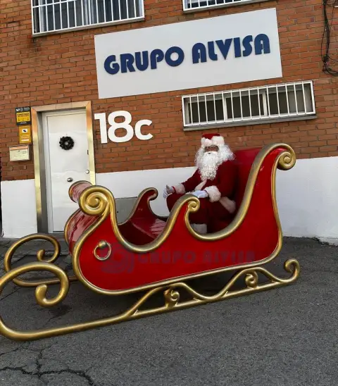 Trineo navidad  atrezzo  fibra vidrio