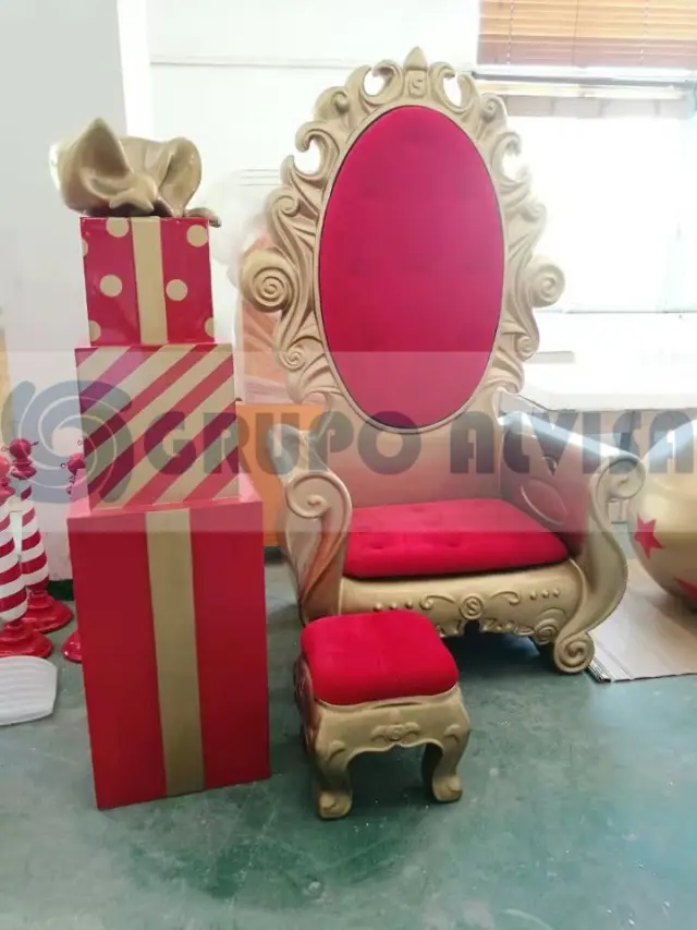 TRONO REAL PREMIUM FIBRA VIDRIO ALTO (22), alquiler de decoración de Navidad en Madrid