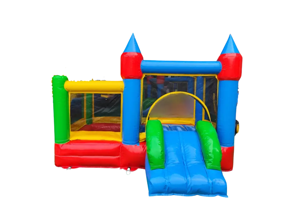 CASTILLO HINCHABLE SUPER HAPPY AZUL (1), hinchable en alquiler