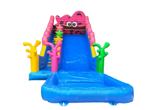 Castillo hinchable multicolor oceano acuatico (adaptable a piscina)