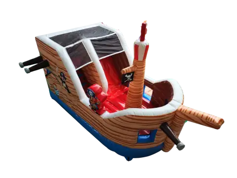 Castillo hinchable barco pirata mediano