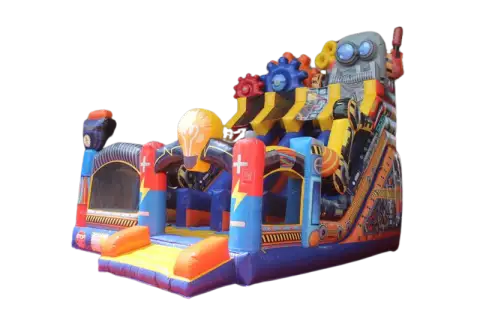 Castillo hinchable robot multi padre