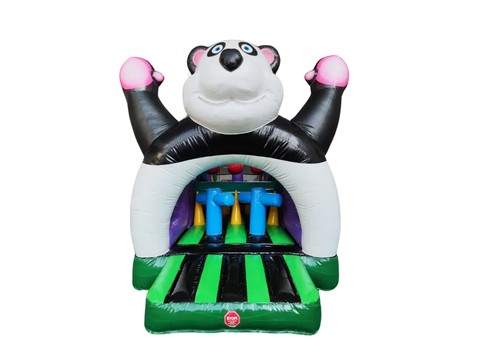 CASTILLO HINCHABLE PISTA AMERICANA ESPECIAL PANDA, hinchable en alquiler