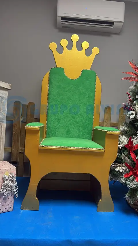 Trono real bajo verde